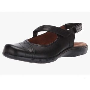 Rockport Cobhill Collection Penfield Slingback  Sandals‎ Leather Shoes Black 8.5